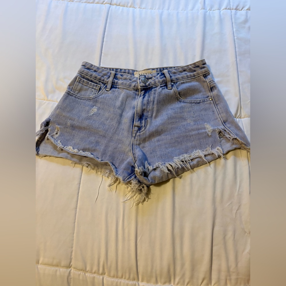 PacSun Light Blue Distressed Jean Shorts